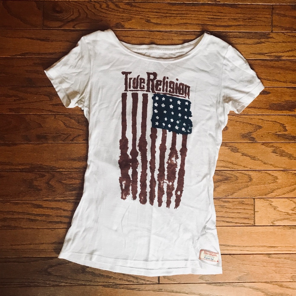 True Religion Brand Jeans American Flag Shirt